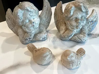 Vintage Handcrafted Monastery Candles – Set of 2 Angels  Set of 2 Birds