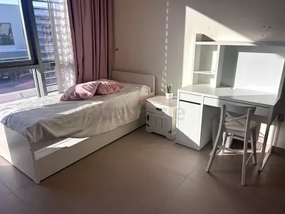 Single bed with storage, matching bedside and study desk - white set