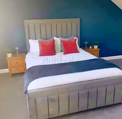 Grey King Size Bed Frame