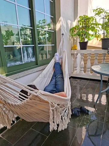 Beautiful hammock with wall hooks