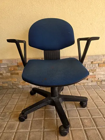 Blue Office Swivel Chair with Armrests - Used