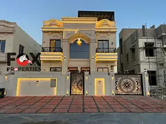 Luxury Classic Villa for Sale in Al Helio 2, Ajman, Featuring 5 Master Bedrooms, Roof Terrace, Premi