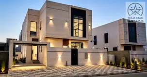 Luxury villa for rent, first occupancy, in Al-Haliyo 2 area - 5 master bedrooms