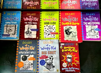 Collection: Diary of a Wimpy Kid series (8 books) + stand alone 5 story books