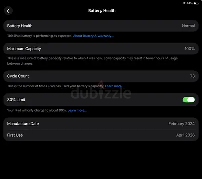 I pad air 13 inch 512 G M2 2024 one month usage new condition