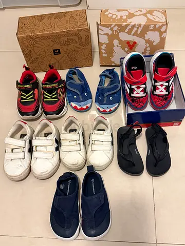 Bundle of kids shoes and sandals – various sizes, lightly used (22 - 24 sizes)