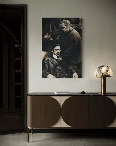 THE GODFATHER  La Famiglia ORIGINAL PAINTING