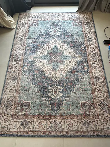 Vintage-style area rug 230x160cm — grey, blue  beige