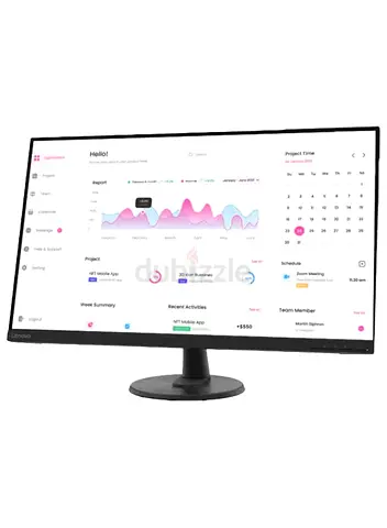 Lenovo 31.5 inch D32-40 FHD 1920x1080 Monitor (VA Panel, 75Hz, 4ms, HDMI, DP) - Tilt Stand Black