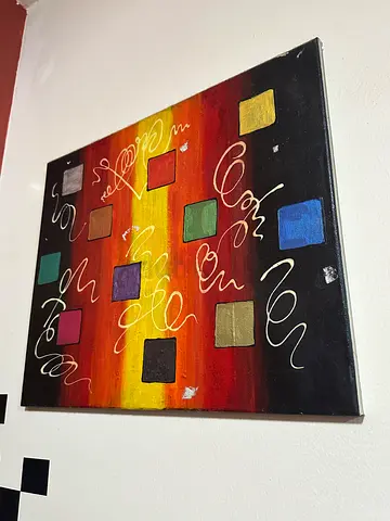 Colorful Abstract Canvas Wall Art (Ready to Hang)