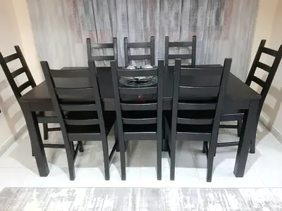 Extendable dining table with chairs IKEA