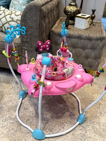 Disney Minnie Mouse Pink Musical Baby Jumper Activity Seat - Good Condition
