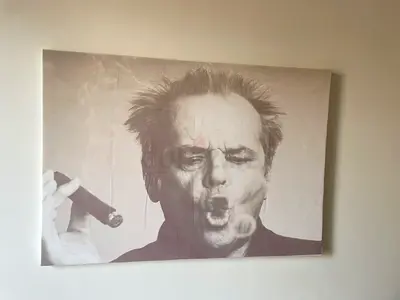 Black  White Large Portrait Canvas — Monochrome Wall Art