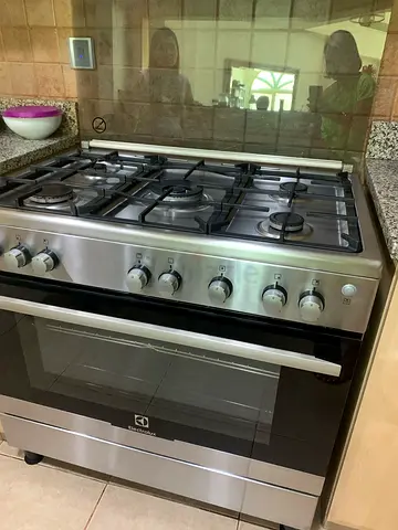 Brand Electrolux 5 Burner Full Gas Cooker Range Size 90 cm