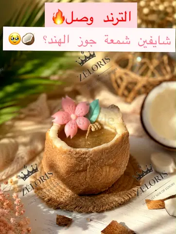 Handmade Coconut Shell Candle — Natural Scented Decor