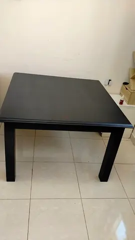 Solid Black Square Dining/Centre Table - Good Condition