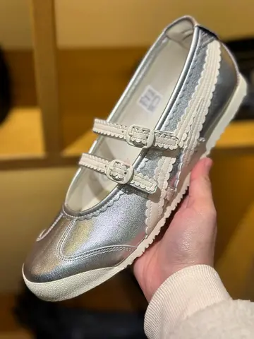 Silver Mary Jane Casual Shoes — Comfortable Girls/Women’s Flat