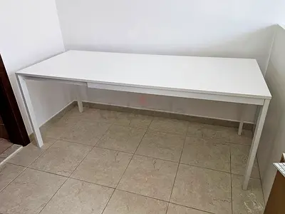 IKEA VANGSTA  Extendable table, white, 120/180X74