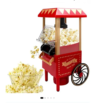 Vintage Style Red Countertop Popcorn Maker