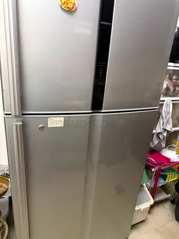 Hitachi large stainless steel fridge