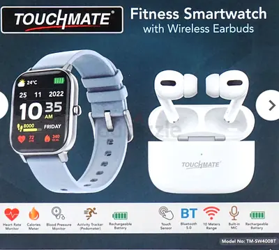 Touchmate Smart Watch+Earbuds - New Pack # Org 250/- Asking 200/-  Whats up: 0568167973 (Mon -