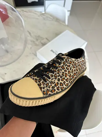 Celine Leopard Print Sneakers