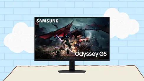 Samsung 27 Inch Monitor Odyssey G5 (G50D), QHD, 165Hz, Gaming Monitor LS27DG502EUX