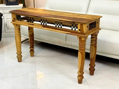 Solid wood console table