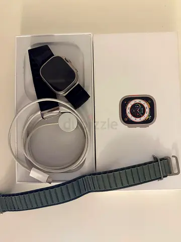 Apple watch Ultra titanium case (49mm) with original green band