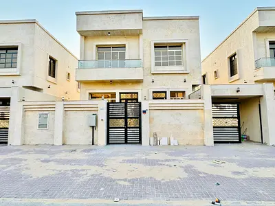 Villa for rent in Al Yasmin, Ajman. 5 bedrooms, majlis, 2 living rooms, spacious kitchen with maid's room.