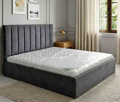 Brend New fabric wooden King size 180x200 Bed with Madical Matress Available