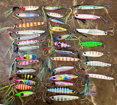 Fishing Jigs 40g,30g,20g (DUO,Jigpara,Hyabusa,Palms,Mizuchi,Jackson,Littma) 33nos for sale