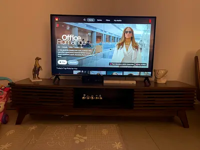 LG TV  Wooden TV Console / Entertainment Unit - Dark Brown, Good Condition