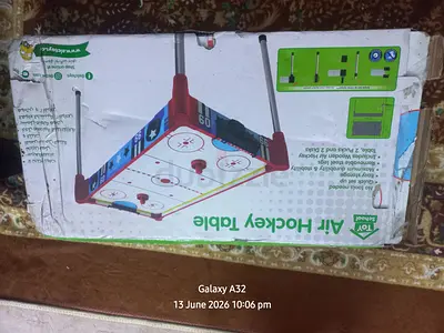 Foldable Air Hockey Table - Kids Size (with paddles  pucks)