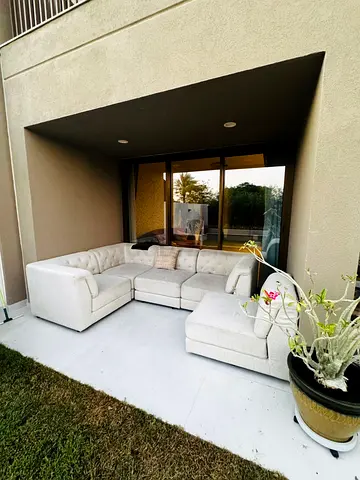 5 Seater L-shaped sectional sofa - Beige Color