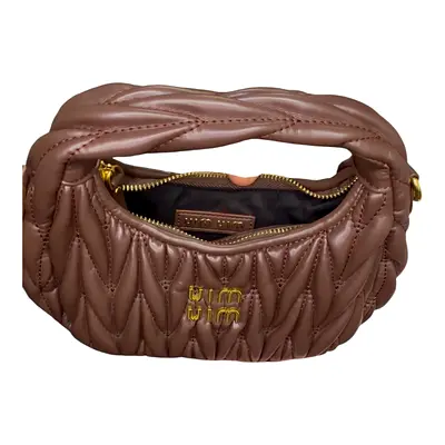 Wander Matelasse Nappa Leather Mini Bag in Brown