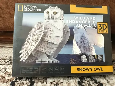 National Geographic 3D Puzzle - Snowy Owl (62 pcs)