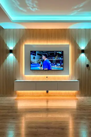 Ambient Fluted Media Wall
