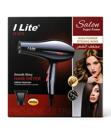Hairf Dryer ILite IT-070 — 4000W Salon Ionic Hair Dryer (Like New in Box)