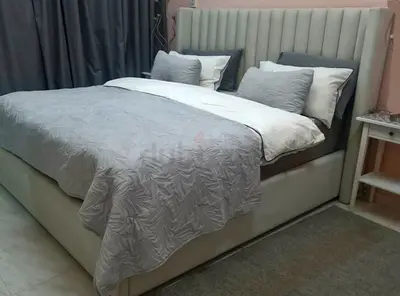 King bed with High quality mattress like new.