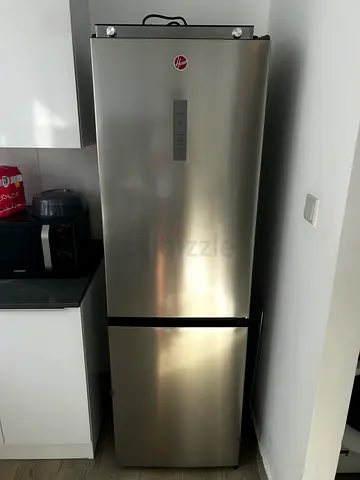 Stainless Steel Hoover Bottom Freezer Fridge - Good Condition