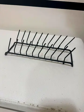 Compact Metal Dish Rack for Plates and Lids - Used