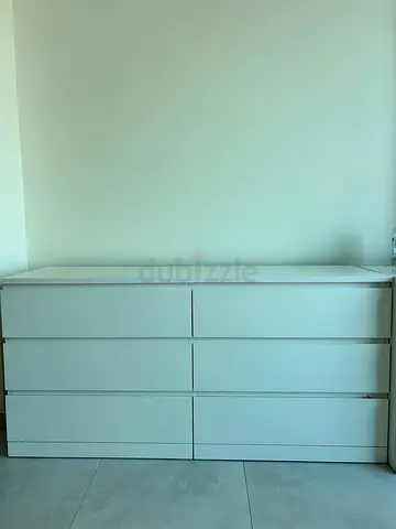 White 6-Drawer Chest / Dresser - Modern Minimal Design