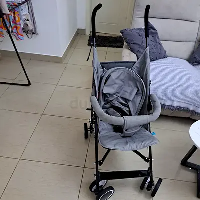 Lightweight grey umbrella stroller - compact and foldable