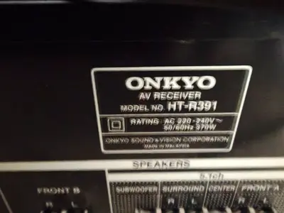 Onkyo AV Receiver HT-R391 - 5.1 Surround Receiver with speakers full set