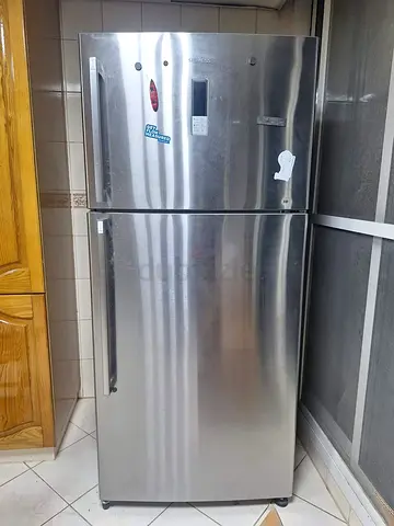 Stainless Steel Top-Freezer Refrigerator - Good Working Condition