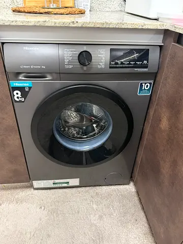 Front Load Washing Machine - 8kg, Grey, Good Working Condition