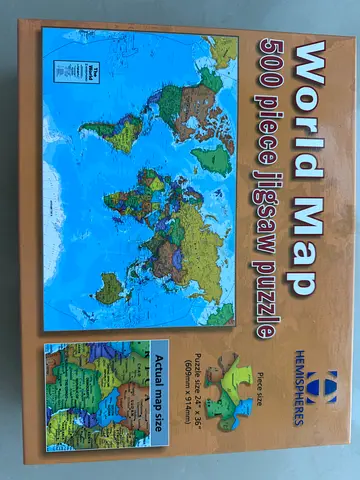 World Map Puzzle for 8+ years