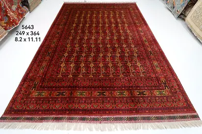 2.5x3.6 Authentic handmade new red yellow Patterned Red Rug afghan wool living bedroom rug