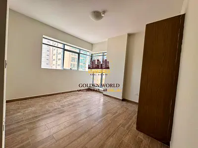 2BHK with balcony in Al Taawun, open view, panoramic kitchen view, wooden flooring, 2 bathrooms. Pa
